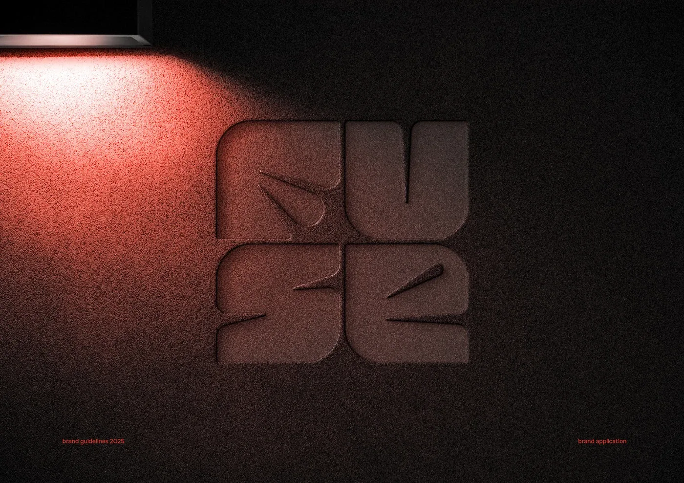 Fuse monogram, embossed